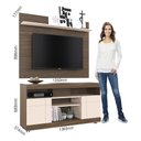Ver imagem 4 de Conjunto Bancada Simpson com Painel Harris Natura Real/ Off White para TV 55 Polegadas