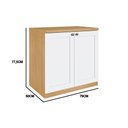 Ver imagem 2 de Cômoda de Quarto Infinity 2 Portas Branco - Genialflex