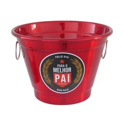 Balde de Gelo 6 Litros Dia dos Pais Vermelho - 2