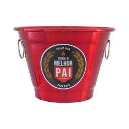 Balde de Gelo 6 Litros Dia dos Pais Vermelho - 1