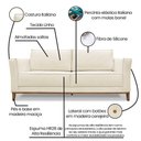 Ver imagem 6 de Kit Poltrona e Sofá 2 Lugares 1,90m Natural Pés Castanho