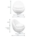 Ver imagem 5 de Poltrona Decorativa Orgânica Kaira Base Fixa Linho Verde - Nexta Casa