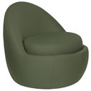 Ver imagem 1 de Poltrona Decorativa Orgânica Kaira Base Fixa Linho Verde - Nexta Casa