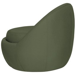 Poltrona Decorativa Orgânica Kaira Base Fixa Linho Verde - Nexta Casa - 7
