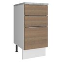 Ver imagem 1 de Balcão Stella 3 Gavetas Branco Rustic Madesa
