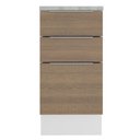 Ver imagem 3 de Balcão Stella 3 Gavetas Branco Rustic Madesa