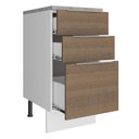 Ver imagem 2 de Balcão Stella 3 Gavetas Branco Rustic Madesa