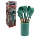 Ver imagem 6 de Conjunto de Utensílios de Cozinha de Silicone - 8 Peças Cor:verde Escuro