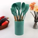 Ver imagem 3 de Conjunto de Utensílios de Cozinha de Silicone - 8 Peças Cor:verde Escuro