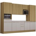 Ver imagem 2 de Armário Cozinha 6 Peças Cp01 e Tampo Mirella Freijó/cinammon L01 - Mpozenato