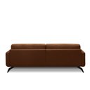 Ver imagem 6 de Sofá Decorativo Thalia 3 Lugares Sala de Estar 240cm Pés em Aço Couro Conhaque G88 - Gran Belo