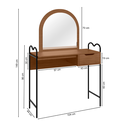 Ver imagem 4 de Penteadeira Oasis em Aço C/ Gaveta Espelho Quarto Closet:nature