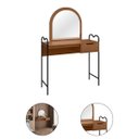 Ver imagem 3 de Penteadeira Oasis em Aço C/ Gaveta Espelho Quarto Closet:nature