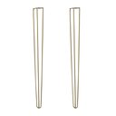 Ver imagem 1 de Kit 2 Pés de Metal 90 CM Hairpin Legs Aparador e Mesa de Canto Dourado