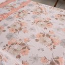 Ver imagem 6 de Jogo Cama Lençol Encanto Queen Estampado Percal 180 Fios C/ Ponto Palito 4 Peças - Floral - Salmã