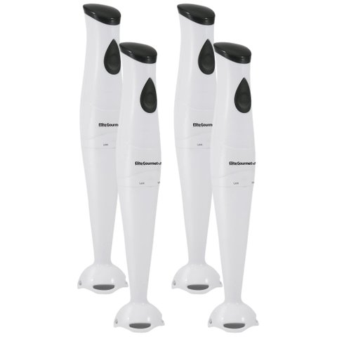 Elite Gourmet Ehb-2425x Mixer de Mão Elétrico 150w Branco (pack com 4)