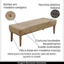 Ver imagem 3 de Recamier Decorativo 140cm Kors Suede Pés de Madeira Bege - Gran Belo