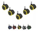 Ver imagem 7 de Kit C/05 Rodizio Semi Silicone Pu 55mm Amarelo/pr