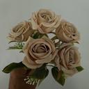 Ver imagem 2 de Flor Artificial Buquê com 5 Rosas