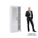 Ver imagem 5 de Armário Multiuso com Espelho 1 Porta 7 Prateleiras Classic Rodial