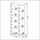 Ver imagem 4 de Armário Multiuso com Espelho 1 Porta 7 Prateleiras Classic Rodial