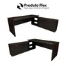 Mesa de Escritório em L 170cm Tampo 40mm Balcão e 3 Gavetas - 5