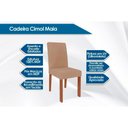 Ver imagem 3 de Conjunto: Mesa Sala Jantar Ágata C/ Tampo Madeirado C/ Vidro 130x80cm e 4 Cadeiras Maia Nature/