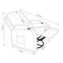 Ver imagem 4 de Poltrona do Papai Reclinável Giratória e Balanço Sala de Cinema Crihs Manual Glider Linho Cinza G23 - Gran Belo