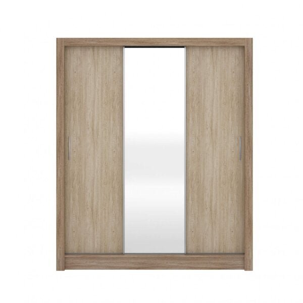 Guarda-Roupa Casal com Espelho 3 Portas 2 Gavetas Wood Demóbile - 4