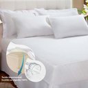Ver imagem 1 de Protetor de Colchão Queen 40cm Malha Impermeável - Kacyumara Branco
