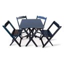 Ver imagem 1 de Jogo De Mesa 4 Cadeiras 60x60 Dobravel - Preto