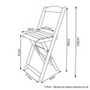Ver imagem 6 de Jogo De Mesa Bistro Com 4 Cadeiras Dobravel Para Bar E Restaurante- Imbuia