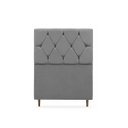 Ver imagem 3 de Cabeceira para Cama Solteiro Estofada ,088 ,Mts Zoe Vilajo: Suede Cinza