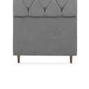 Ver imagem 6 de Cabeceira para Cama Solteiro Estofada ,088 ,Mts Zoe Vilajo: Suede Cinza