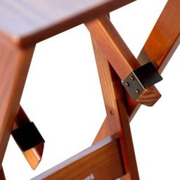 Conjunto de Mesa Dobrável 70x110 com 4 Cadeiras Imbuia - Tarimatã - 4