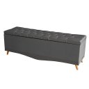 Ver imagem 4 de Kit de Quarto Cabeceira de Cama Box e Calçadeira Baú Toquio Casal 140 Cm Suede Grafite do Lar Móveis