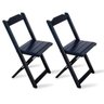 Kit 2 Cadeiras Dobrável Madeira Preta - Tarimatã - 1