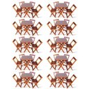 Ver imagem 1 de Kit de 10 Conjuntos de Mesa Dobrável 70x70 com 4 Cadeiras Imbuia - Tarimatã