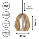 Ver imagem 3 de Luminária Teto tipo Pendente AMAZONAS MDF Completa -:Marrom