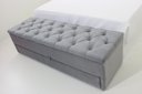 Ver imagem 1 de Puf Baú com Gaveta de Casal 140x50x45cm na Cor Cinza - Perfeito para o Seu Quarto.