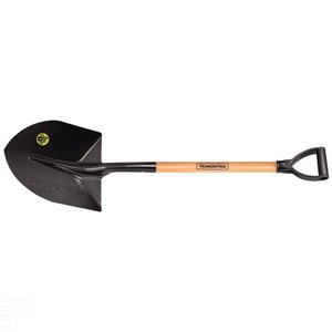 Pá de Bico 460/40 em Aço com Cabo de Madeira 71 Cm com Empunhadura Plástica Curva Ergonôm
