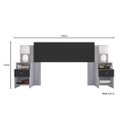 Ver imagem 4 de Cabeceira Extensível Casal/Queen 2 Mesas de Apoio Maceió Poliman Móveis