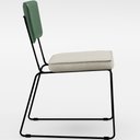 Ver imagem 7 de Kit 02 Cadeiras Decorativas Sala Jantar Allana L02 Facto Verde Musgo Linho Champagne - Lyam Decor