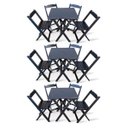 Ver imagem 1 de Kit 3 Conjunto Com Jogo De Mesa 60x60 Com 4 Cadeiras Dobráveis - Preto
