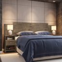 Ver imagem 1 de Cabeceira Extensível Casal/Queen 2 Mesas de Apoio Maceió Poliman Móveis