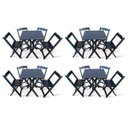 Ver imagem 1 de Kit 4 Conjunto Com Jogo De Mesa 60x60 Com 4 Cadeiras Dobráveis - Preto