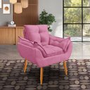 Ver imagem 1 de Poltrona Opala Decorativa Sala e Escritório Rosa