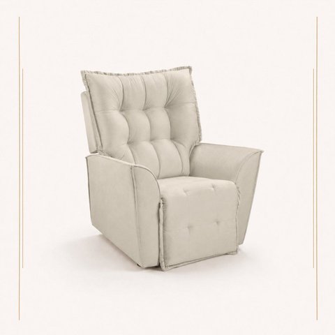 Poltrona do Papai Massageadora Reclinável Estofada Conforto Pérola