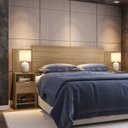 Ver imagem 1 de Cabeceira Extensível Casal/Queen 2 Mesas de Apoio Maceió Poliman Móveis