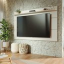 Ver imagem 5 de Rack com Painel Ripado para TV até 75 Polegadas 216CMX220CM Fortaleza Off White Matte / Freijó